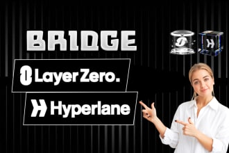 build the cross chain bridge and dapp using layerzero, hyperlane, axelar