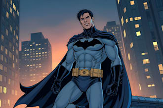 do graphic novel page superhero cartoon character design comic book illustration