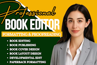 edit proofread format fiction novel memoir nonfiction developmental book editor