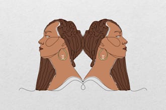 draw beautiful continuous line art for your business