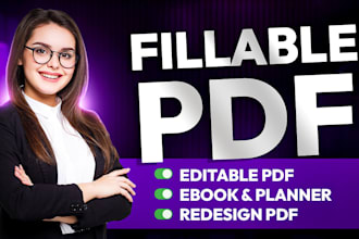 create fillable and editable pdf form, interactive ebook, and workbook