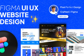design beautiful figma landing page, website uiux, figma website design