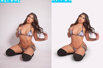 do  skin retouching high end photo retouching image edit fast