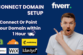 connect domain to any website, shopify, wix, email in 1hr