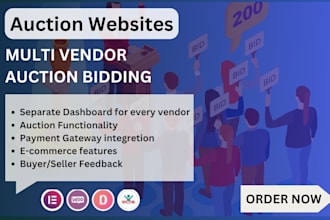 create make an offer auction bidding multi vendors