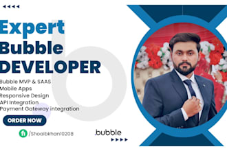 develop fully functional mvp and saas app in bubble io