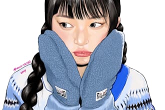 draw your bias or idol into digital portrait