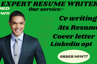 write a standard drivers resume, cover letter,  linkedin opt, resume review