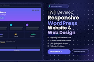develop responsive wordpress website and web design
