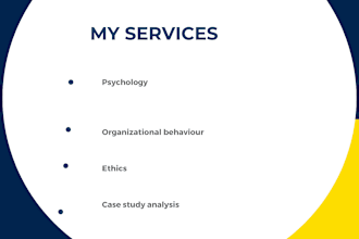 assist in writing  tasks on organizational behavior, psychology and sociology