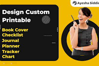 design journal, tracker, book cover, custom canva wedding planner and checklists