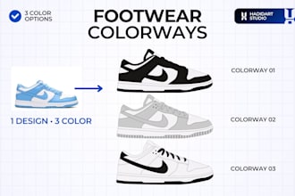 create professional colorways for your footwear design