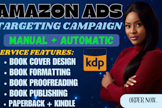 setup and optimize your amazon KDP PPC campaigns, book promotion, book marketing