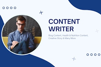be a blog content writer, health and nutrition content writer and many more
