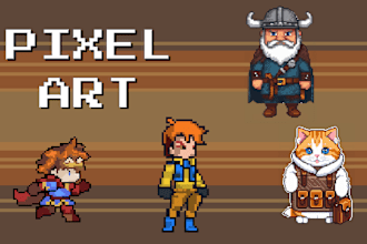 create pixel art character sprite