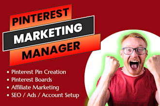 be your expert pinterest marketing manager, create pins and boards