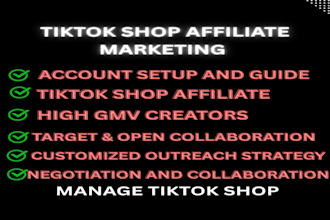 manage tiktok shop, manage tiktok shop affiliate marketing