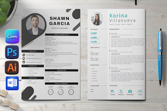 design professional resume, cv and cover letter template