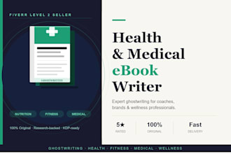 write an expert level health, medical or fitness ebook that converts