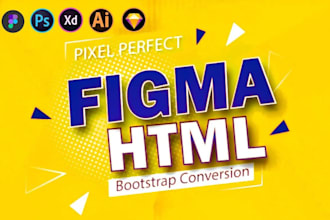 convert figma to html landing page design