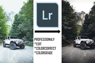 edit and colorgrade your car photo professionally
