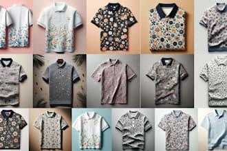 create print pattern golf polo t shirt design