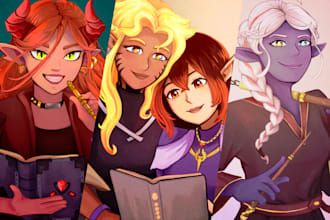 draw a rpg character illustration for you