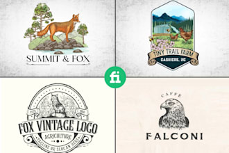 do vintage , retro , classic , hipster badge , outdoor or business logo design