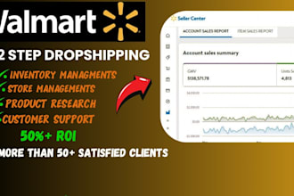 be your VA for walmart wfs and 2step dropshipping