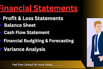 prepare profit and loss balance sheet and variance analysis