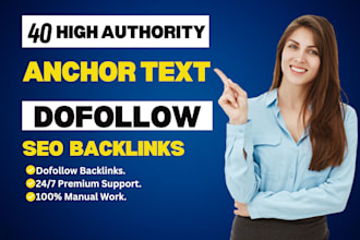 do 40 anchor text high authority SEO dofollow backlinks