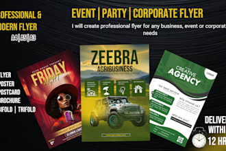 design flyer poster postcard trifold brochure for your business