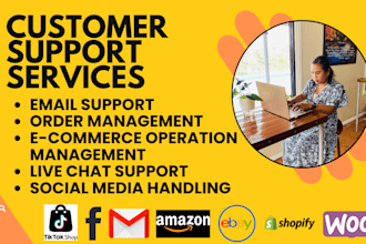 provide customer service live chat and email support