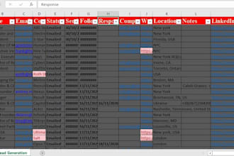 create candidates list, database cleansing, recruitment sourcer