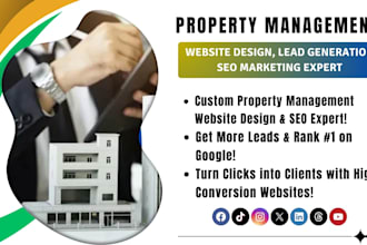 design property management website, vacation rental, property listing website