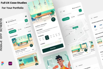 create UX case studies, design mobile apps, figma design for your portfolio