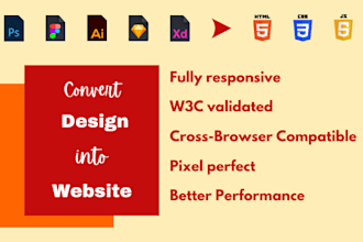 do professional PSD to HTML conversion