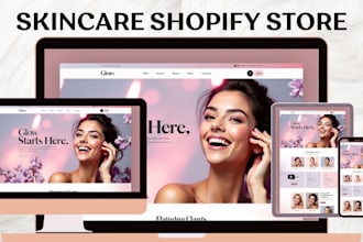 design skincare shopify store beauty shopify store beauty website skincare store
