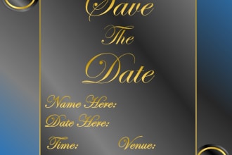 design an amazing save the date card for your wedding