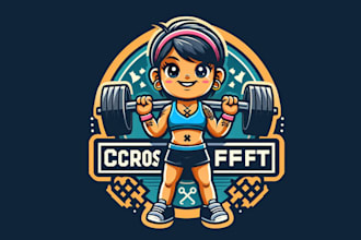 make an amazing crossfit kids mascot logo with new concept