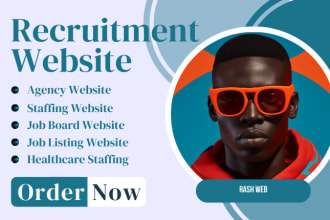 design modern recruitment website job board website healthcare agency website