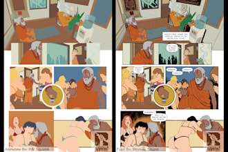 flat or add base color to your comic book and illustration