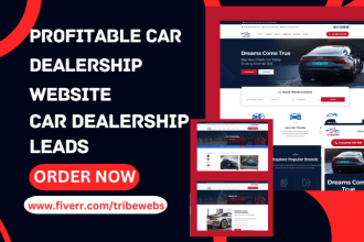 design car dealership car rental detailing automotive auction taxi website leads