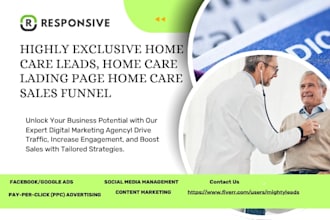 home care leads home care landing page home care appointment booking leads