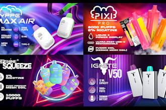 design vape, cbd, cannabis and tobacco shopify website banners