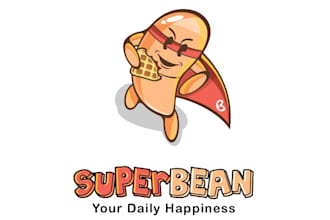 design superior food mascot cartoon logo
