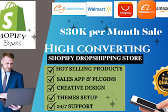 create high selling shopify store