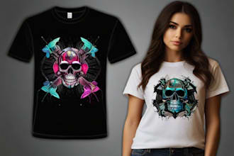design a unique and edgy custom t shirt design