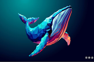 do polygonal, origami, and geometric logo in 24 hrs