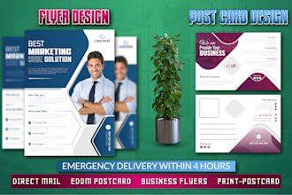 design postcard, direct mail, business flyer, or eddm poster